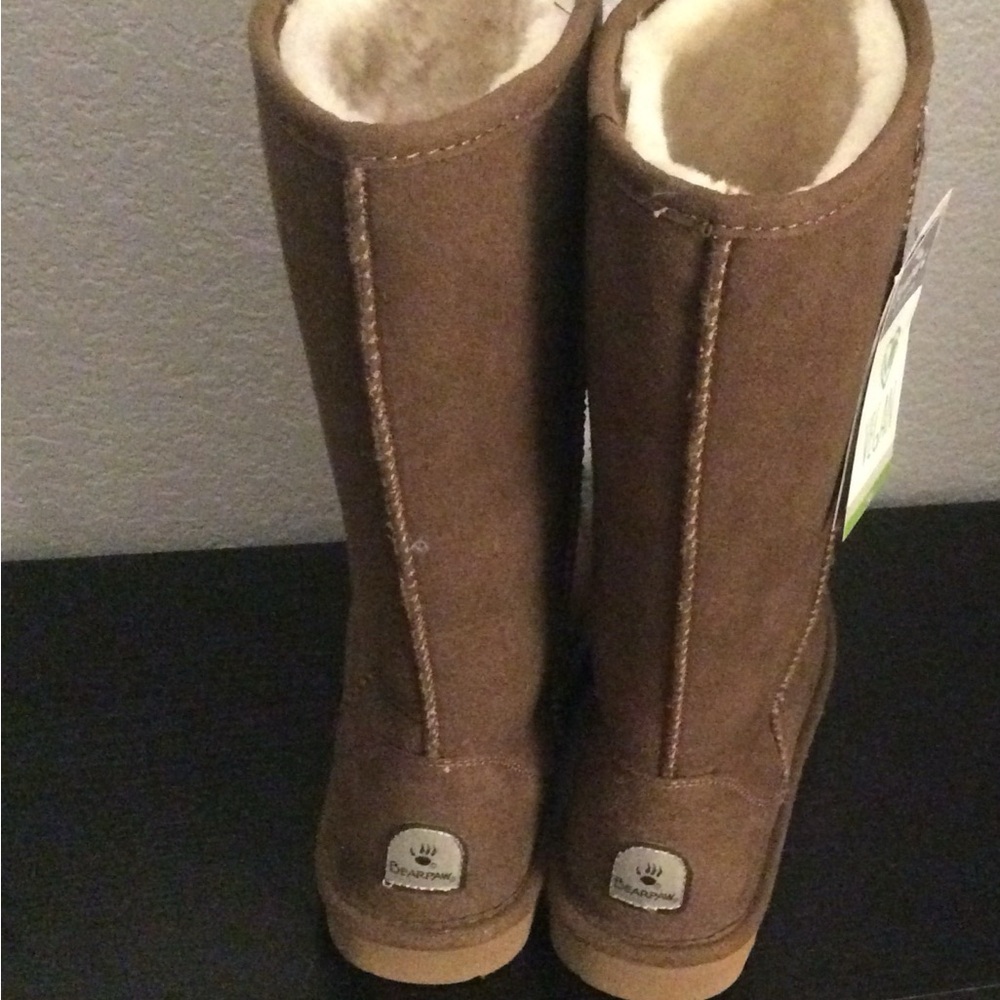 BearPaw Tan Vegan Boots - Picture 2 of 4